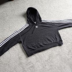 Adidas 3 stripes hoodie women size S