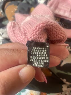 Coach pink winter gloves