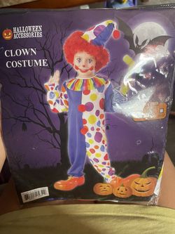 Clown Costume Size 7-9