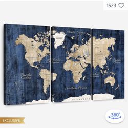 World Map Wall Art