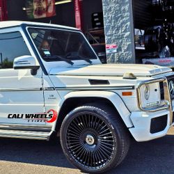 24" 5x130 Wheels With Floating  Caps  For G Wagon All Versions 