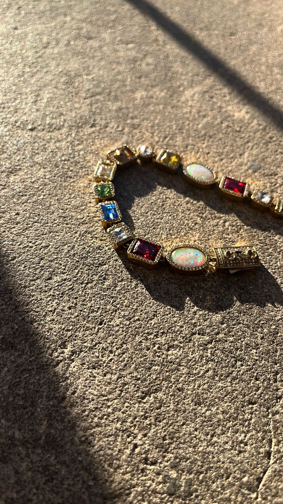 Gold Gemstone Bracelet