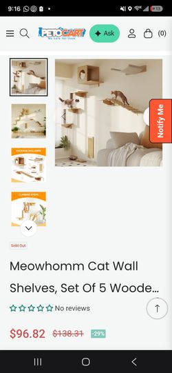 Wall Cat Tree MeowHomm