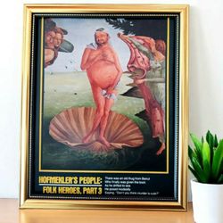 8x10 Framed Original Print "Folk Heroes"