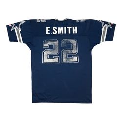 VINTAGE CHAMPION DALLAS COWBOYS EMMITT SMITH JERSEY MEDIUM M 44 MENS BLUE #22