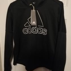 adidas Team Issue Badge Of Sport Hoodie Climawarm Sweatshirt Women's Size M