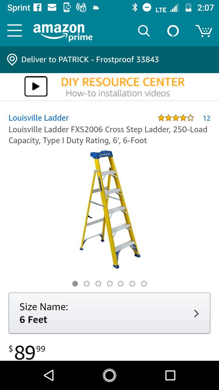 6' ladder NEW NOT USED