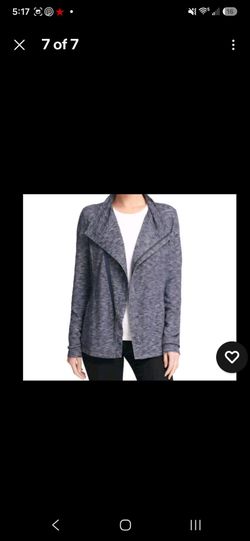 G.H. Bass & Co. blue Knit Zip Cardigan Sweater High Neck Size M