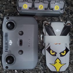 DJI Mini 2 Fly Combo 3-Axis Gimbal with 4K Camera + SanDisk 128GB Extreme microSDXC + Stickers Set 3M Drone Decals Facial