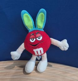 M&M's Red Easter Bunny 6.5" Plush Collectible