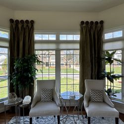 Elegant Upholstered Accent Chairs (Set of 2)