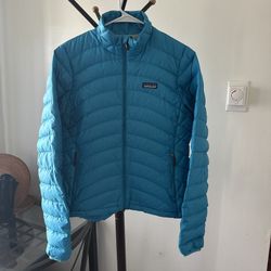 Patagonia Women's Down Sweater Jacket Blue Size Medium – Lightweight Insulated