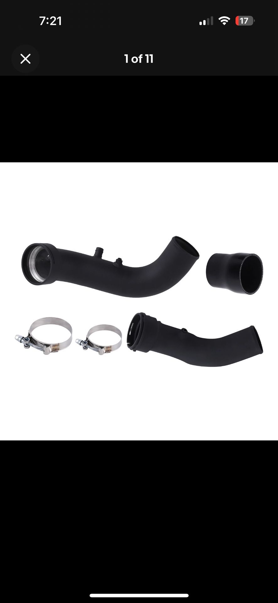 BMW N54 / N55 Charge Pipe Aftermarket Black Aluminum