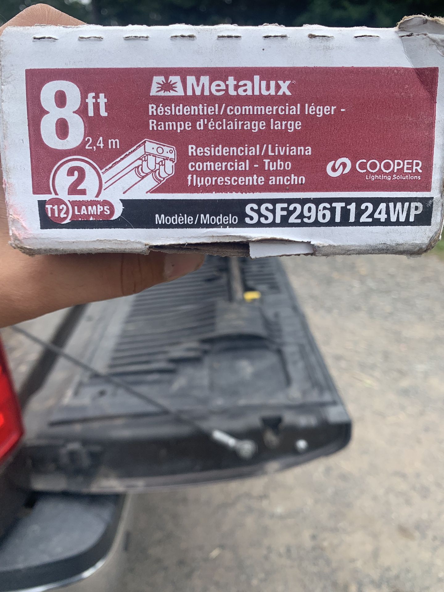 Metalux 8 Ft 2 Lamp Wide Strip Light 