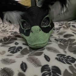 Furry Dino Mask Painted