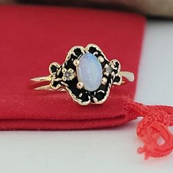 ❤️10k Size 4.75 Beautiful Solid Yellow Gold Fire Opal Ring!/ Anillo de Oro con 1 Ópalo de Fuego! 👌🎁Post Tags: 10k 14k