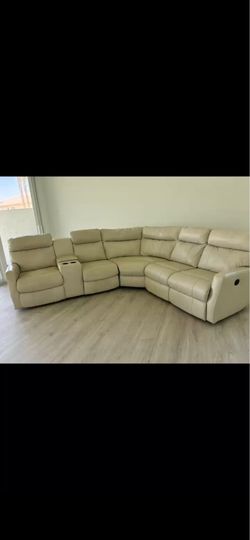 Electric leather sectional like new