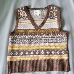 Pink Rose Sweater Vest