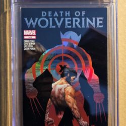 Death of Wolverine 1 (CGC 9.8)
Steve McNiven Holofoil variant cover

Cert # ((contact info removed))