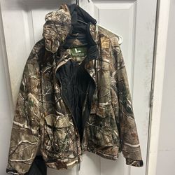 Camo Forest Print Waterproof Jacket/coat Size L
