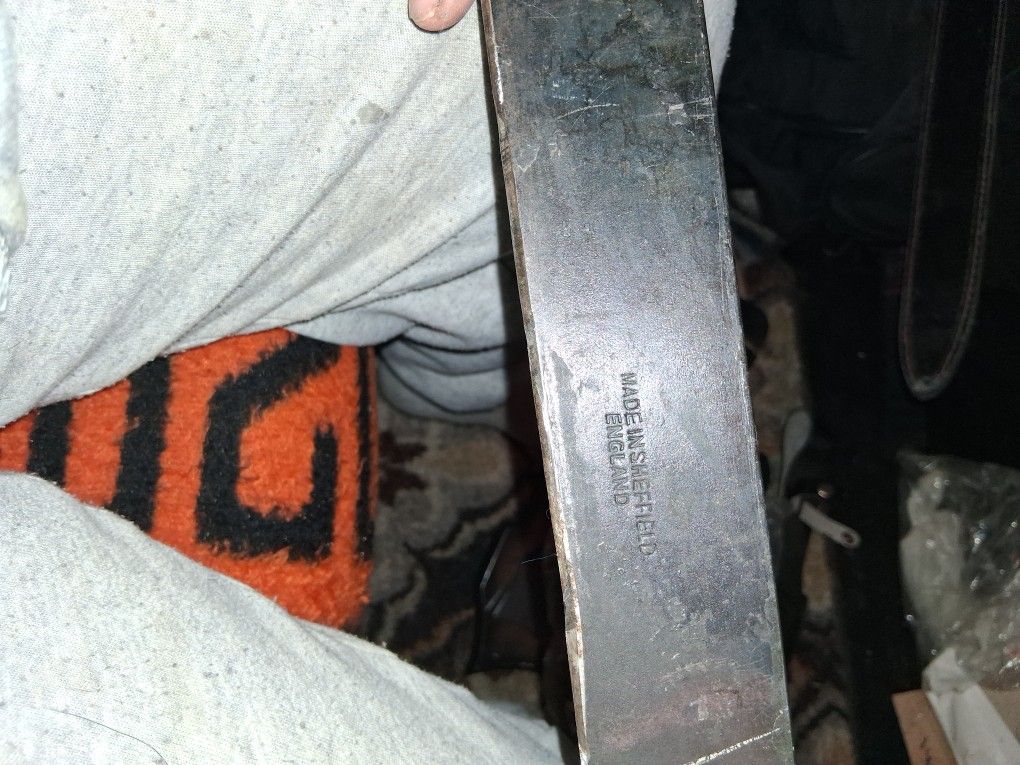Sword Made In Sheffild England Black Handle