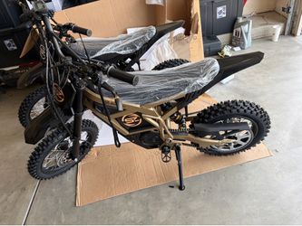 Golden electric dirt bike