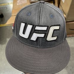 UFC Reebok MMA Gray Fighter's Era Fitted Cap Sz S/M NEW
