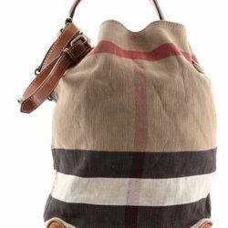 Pre Owned Authentic Ashby Bag House Check Canvas Medium 