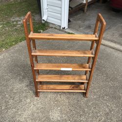 Wood Bookshelf CD Storage Shelf Shoe Rack Etc. Multipurpose Potential
