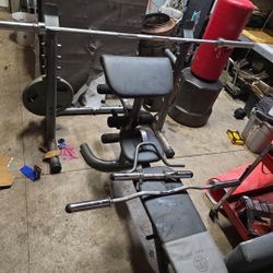 Bench Press xrs 20, plates, Bars
