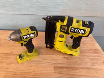 Ryobi Brad nailer and cordless drill