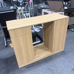 Large Coffee Bar Cabinet with Fridge Space, Fluted Mini Fridge Cabinet with Storage & Power Outlet, Modern Design Buffet Sideboard Table for Home Bar