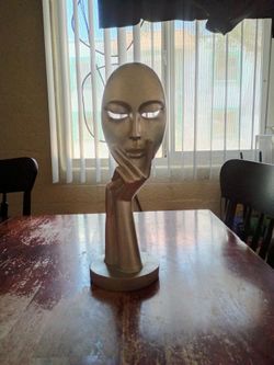 Abstract Face and Hand Sculpture