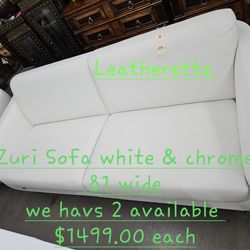 Sofa Leatherette White We are located at 2811 East Bell road. Another Time Around Furniture.
