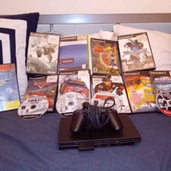 PS2 New with controller and 14Games