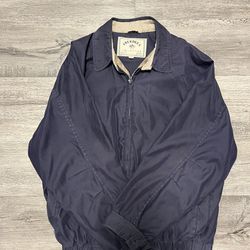Aberdeen Collection Men's Jacket Coat M Golf Bomber Zip Blue lightweight