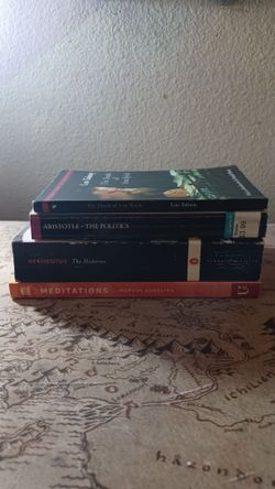 Philosophy and Classic Book Collection! Meditations, The Histories, The Politics, The Death of Ivan Ilynch