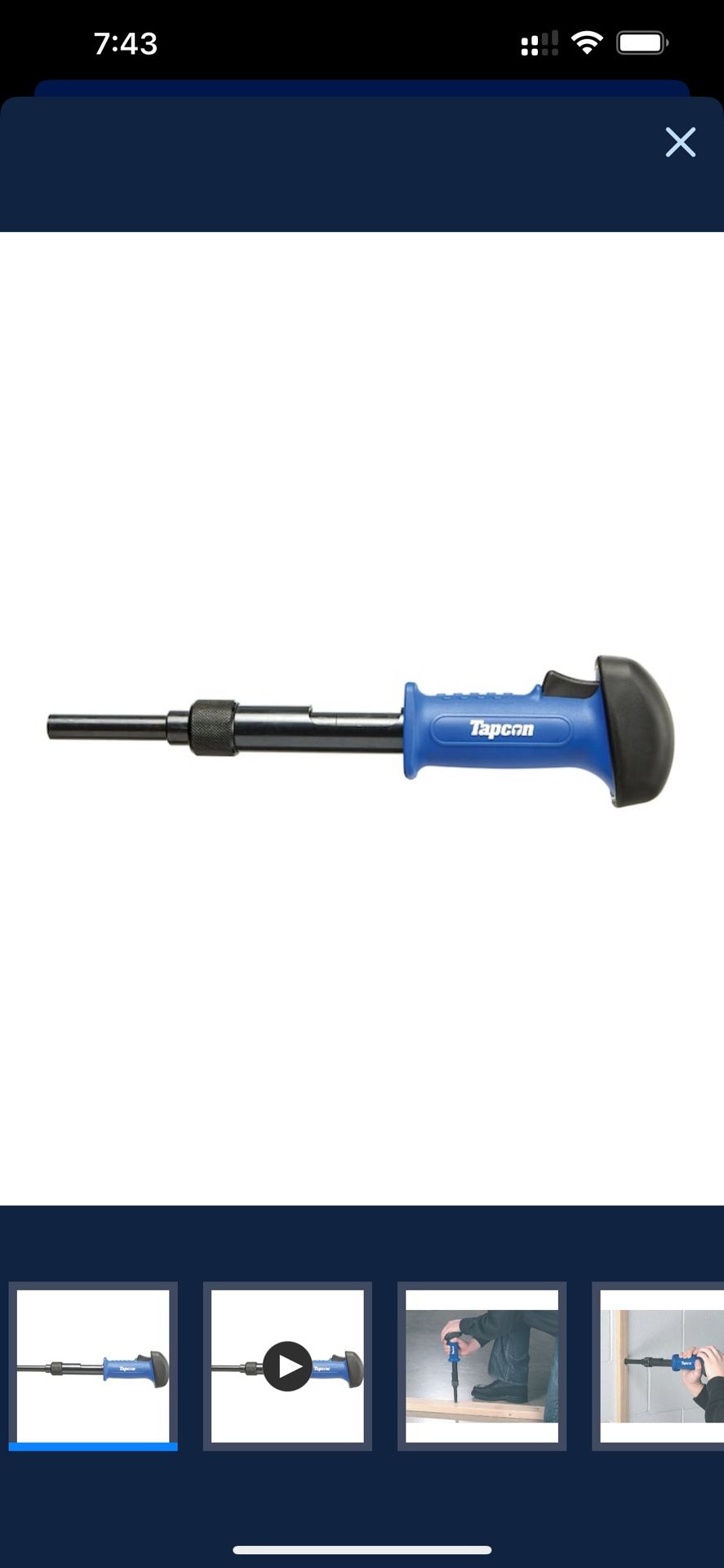 Tapcon Single Shot Powder Actuated Trigger Tool