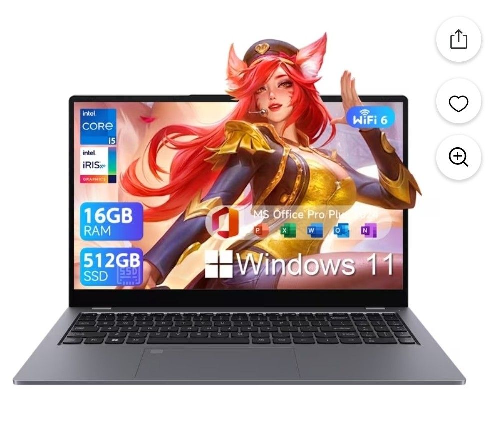 Brand New 15.6 Laptop Intel i5 512GB SSD