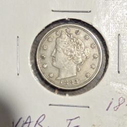 1883 V Nickel no cents Var.1