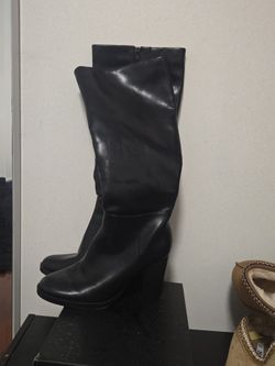Leather boots Color Black, Size 6 1/2