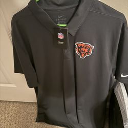 NWT men’s XXL gray Nike Dri-Fit Chicago Bears polo shirt