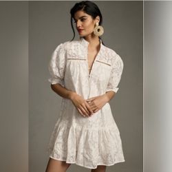 Anthropology Porridge Tiered Lace Tunic Dress