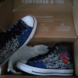 NY Knicks High Top Converse Sneakers 