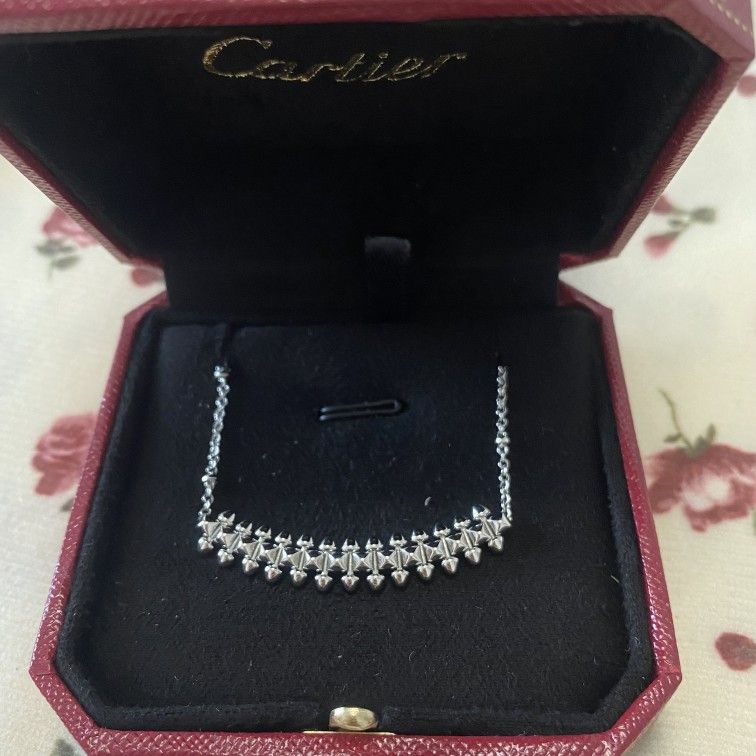 Clash de Cartier cone-shaped 18K silver necklace
