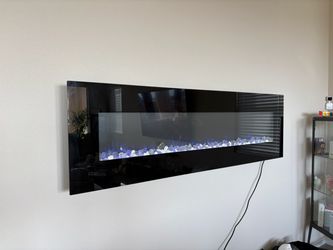 72” real flame fire place