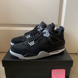 Jordan 4 black canvas size 14