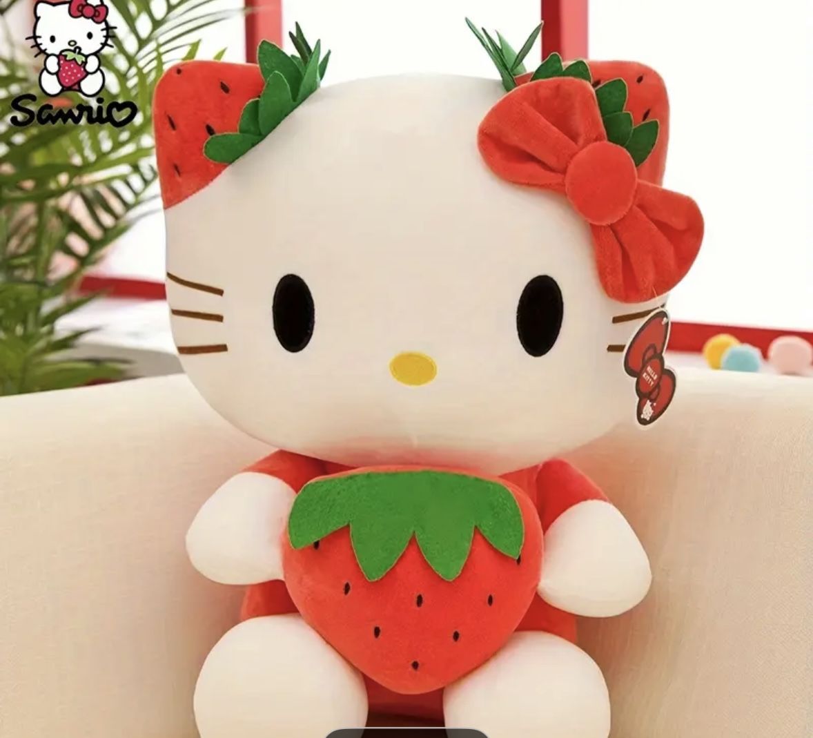 Hello Kitty Strawberry Plushie!