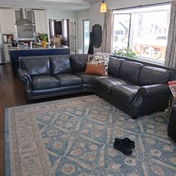 Corner Couch Gray/Navy