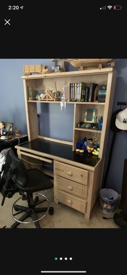 Desk And Chair Taken Apart Ready For Pick Up